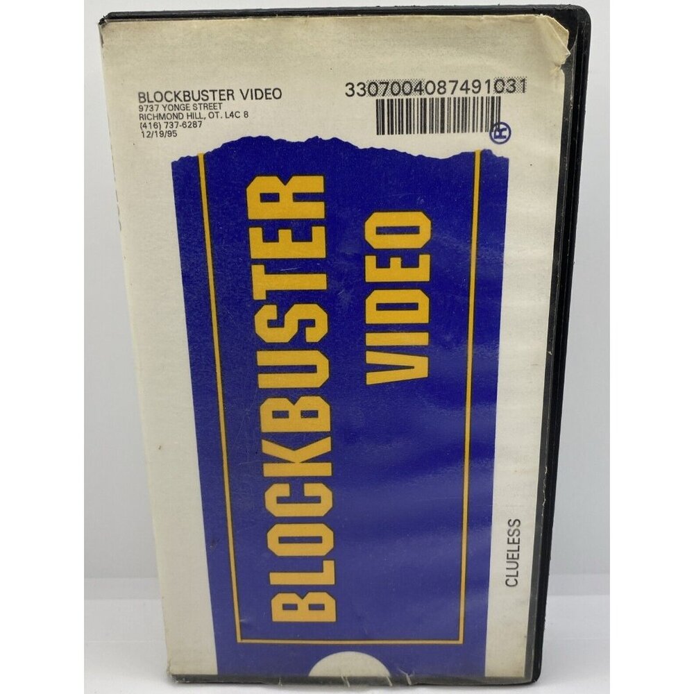 Blockbuster Video Clueless VHS Rental Store Movie Clamshell Case